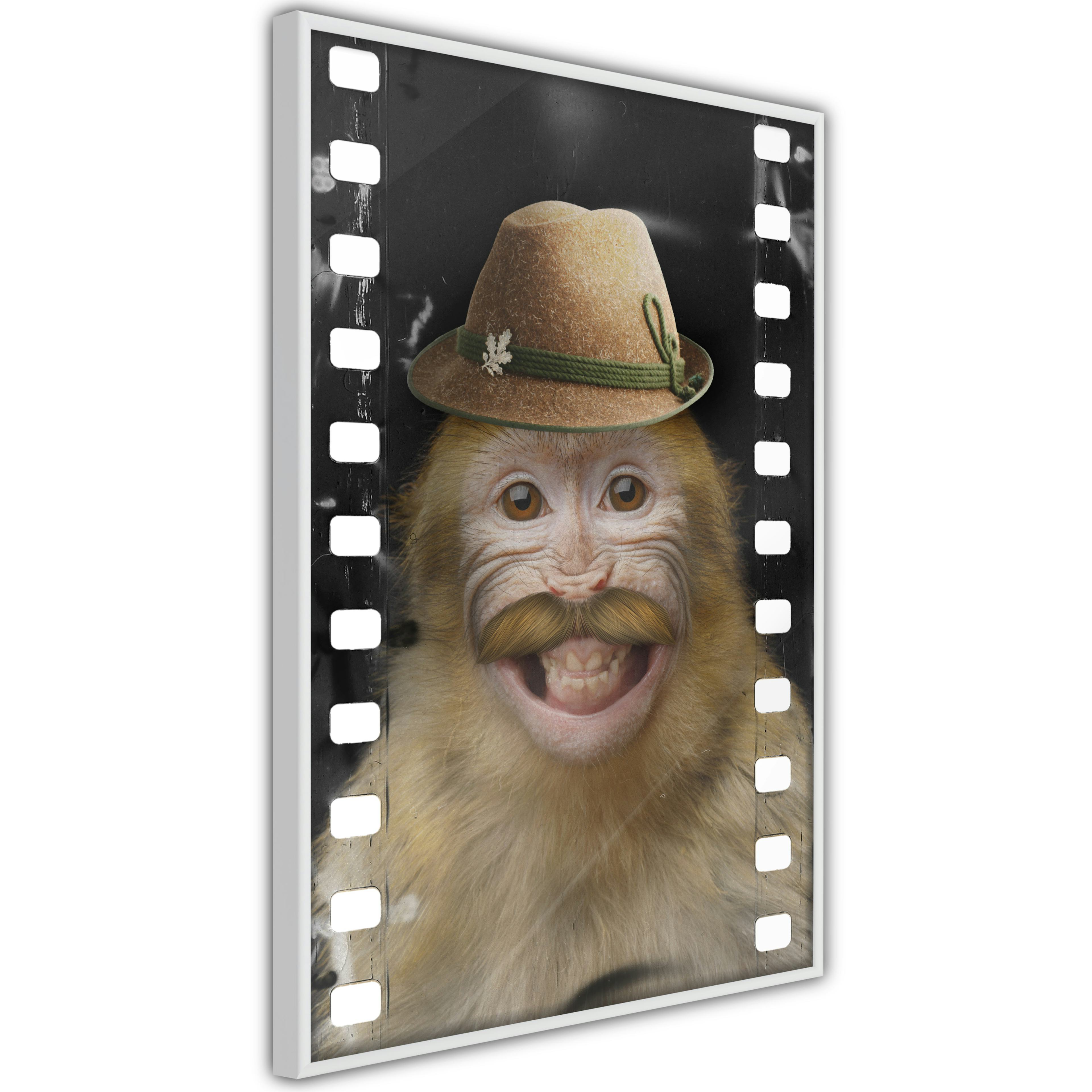 Poster Artgeist Affisch Monkey In Hat