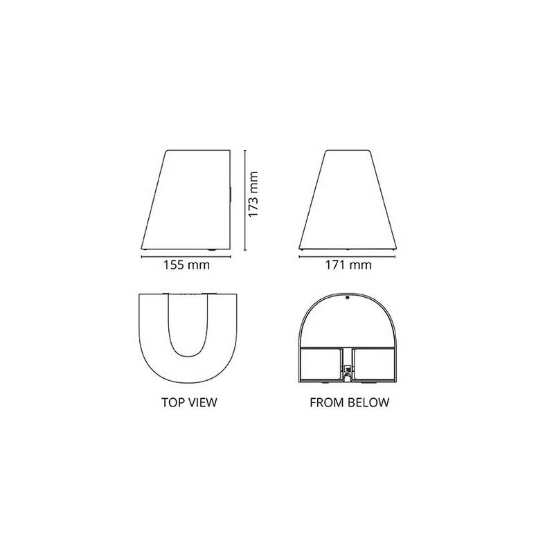 Vägglampa SG ARMATUREN Spike Grafit 1100 Uppljus/Uttag