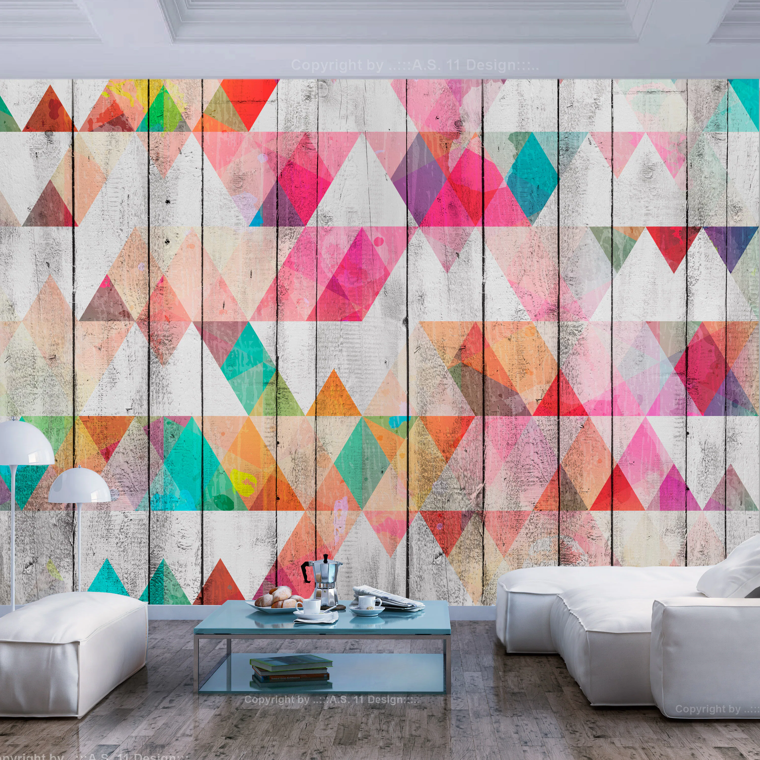 Fototapet Arkiio Rainbow Triangles