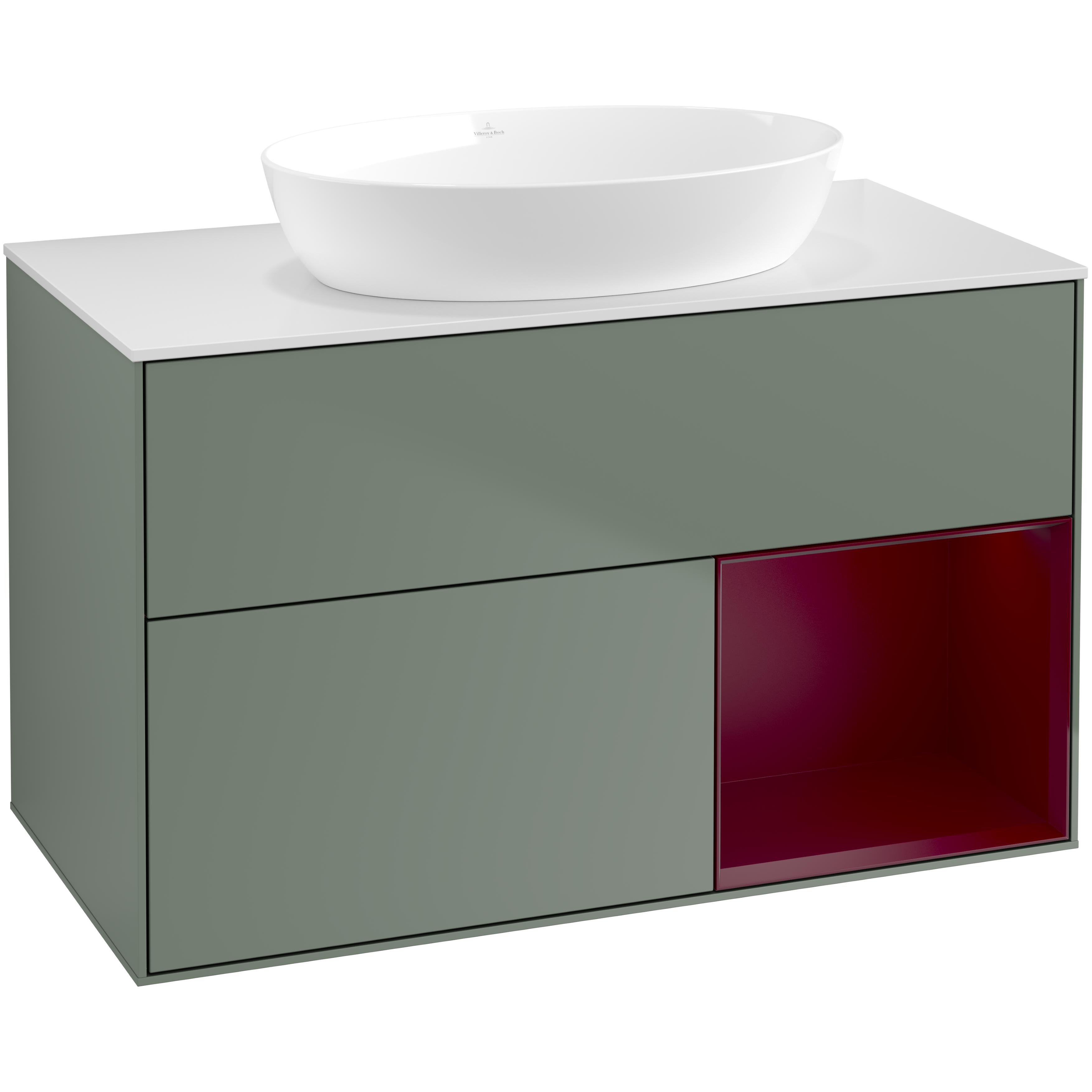 Tvättställsskåp Villeroy & Boch Finion med 2 Lådor Hylla och Bänkskiva för Fristående Tvättställ från Artis & Collaro