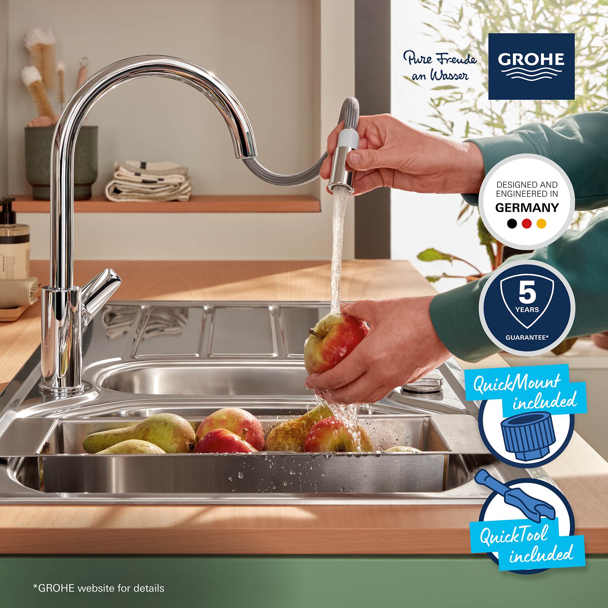 Köksblandare Grohe StartEdge med Utdragbar Pip