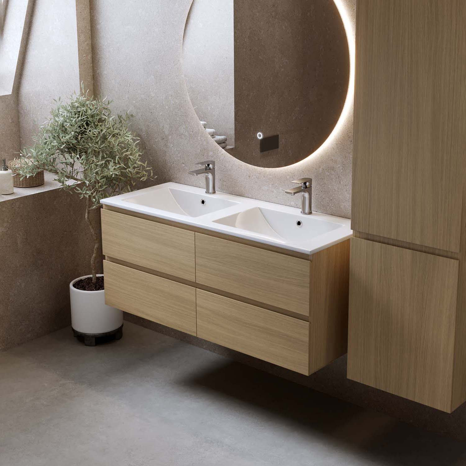 Tvättställsskåp Bathlife Eufori Ljus Ek