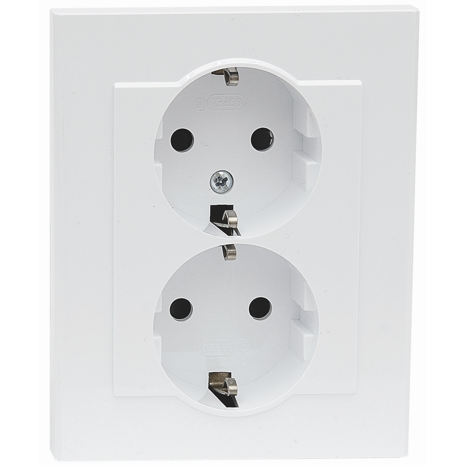 Vägguttag Malmbergs Optima 2-Vägs Mj Vit