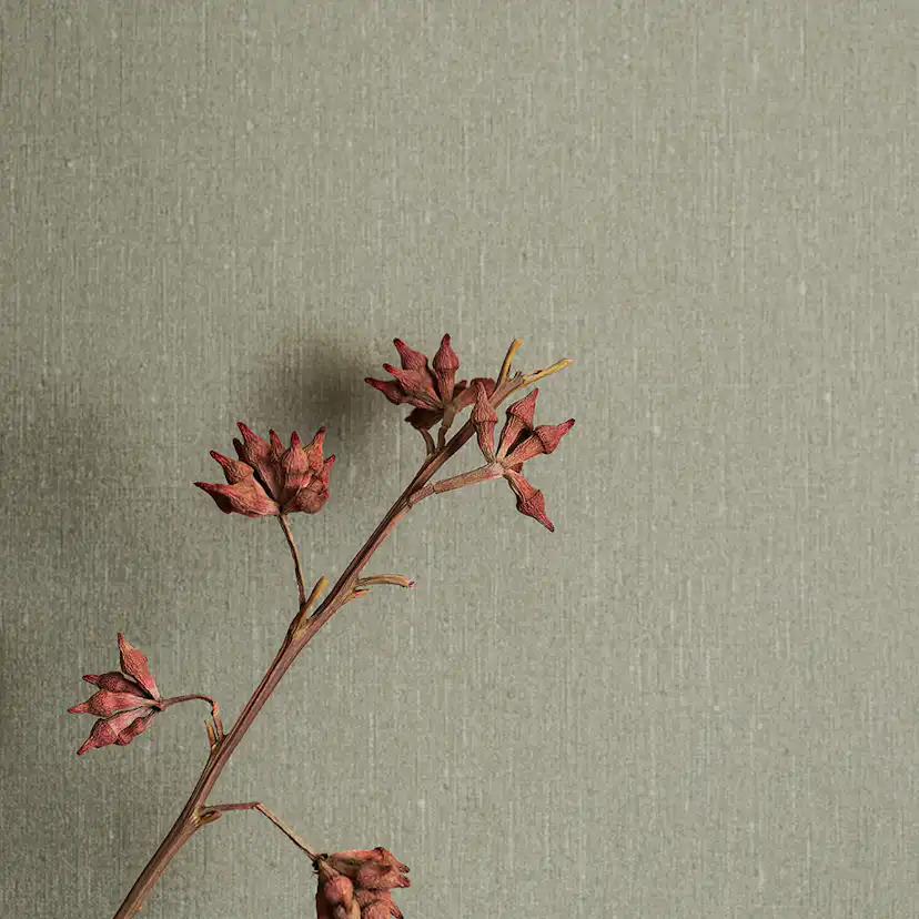 Tapet Boråstapeter Linen Soft Olive 4335 EasyUp, Enfärgad Grön