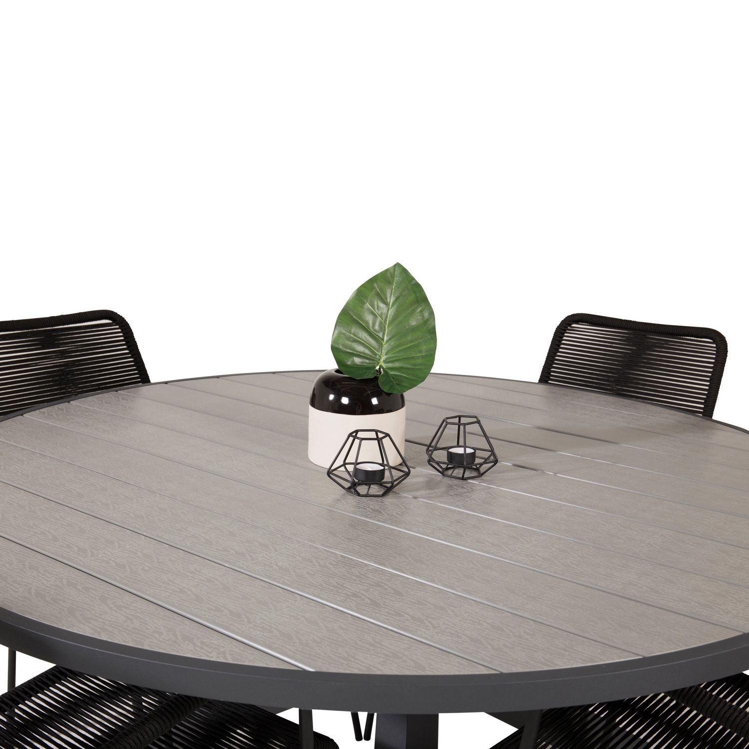 Matgrupp Venture Home Pincy Ø140 med 4 Leon Karmstolar