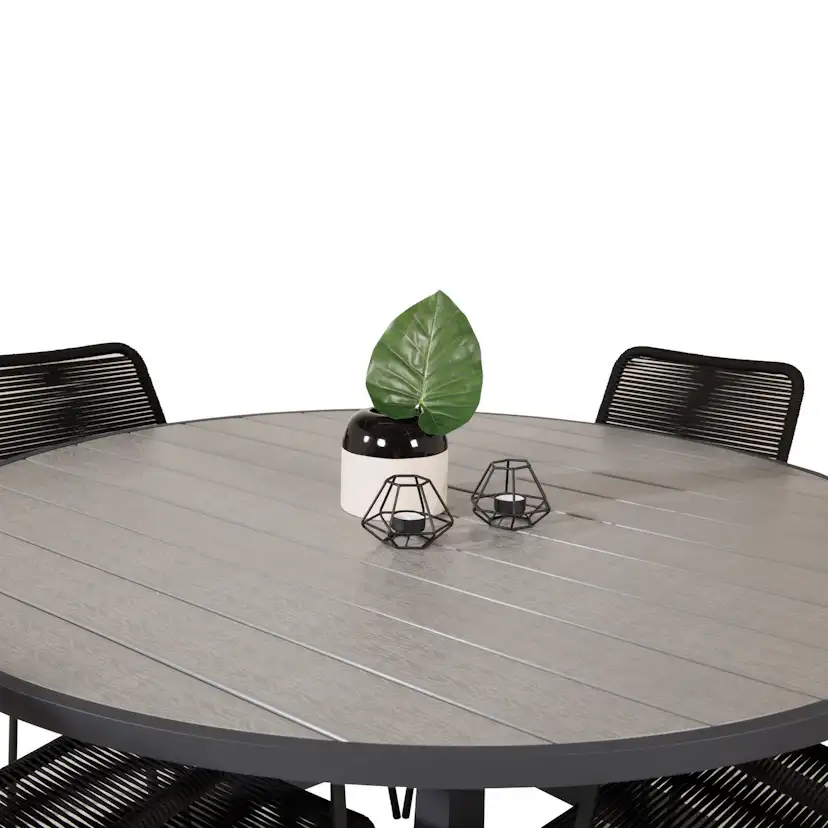 Matgrupp Venture Home Pincy Ø140 med 4 Leon Karmstolar
