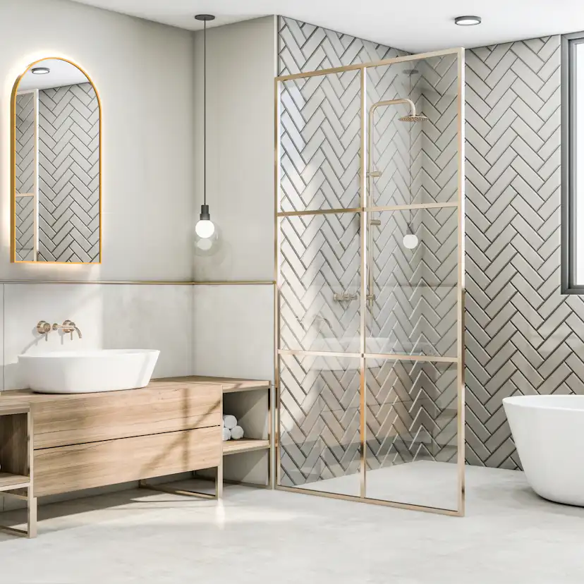 Signe 40x80 guld - 4000K Guld, 40x80 cm, 4000K