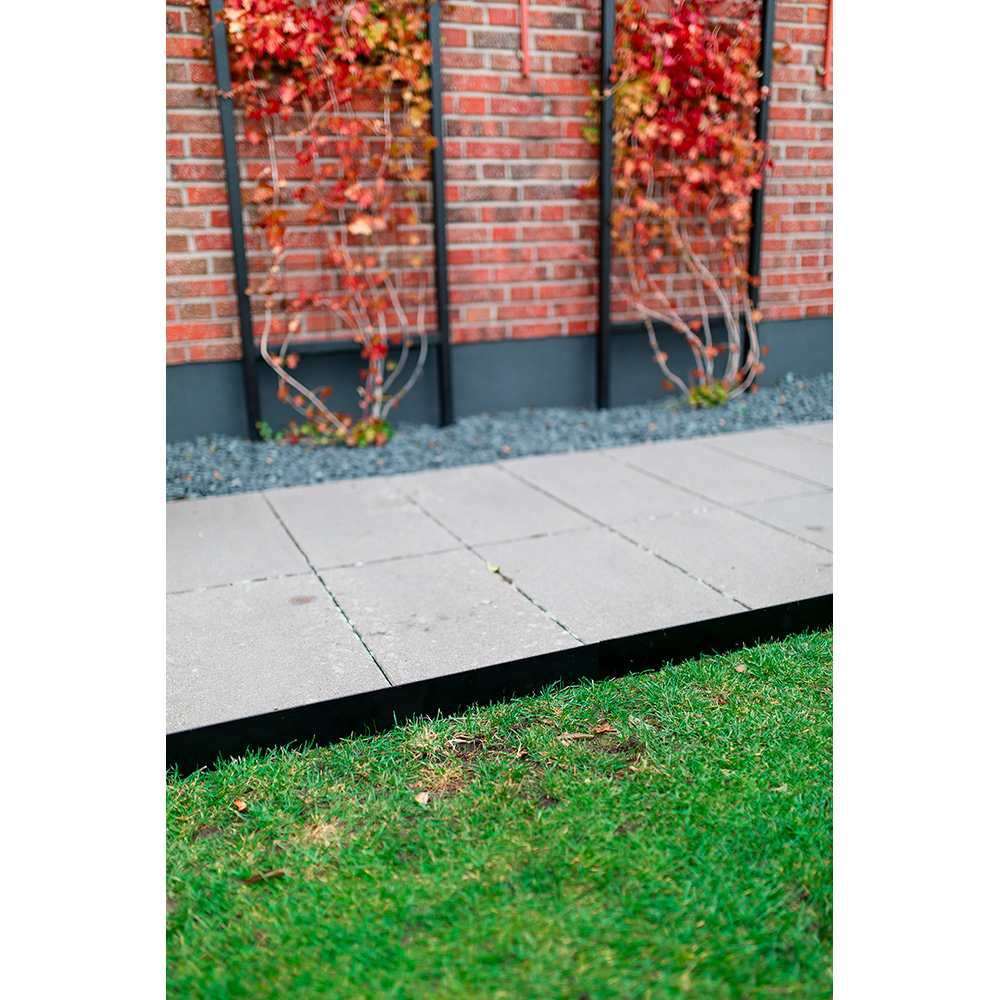 Kantskydd Kreativ Skotte Garden Rabattkant Svart Stål 16X100 cm 4-Pack för Gräskant & Grusgång