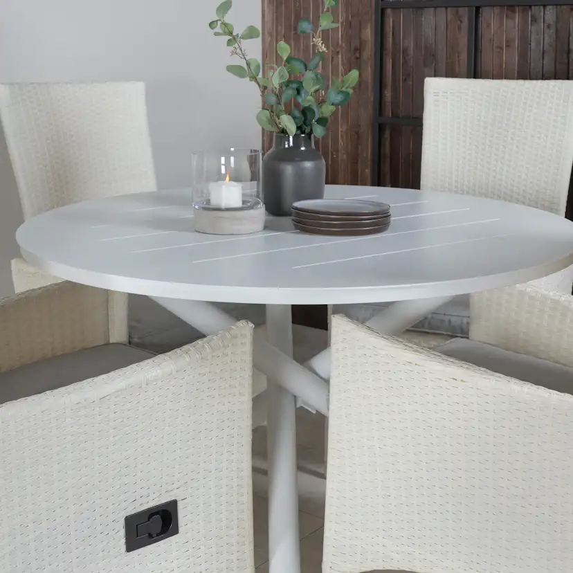 Matgrupp Venture Home Ande med 4 Pava Matstolar