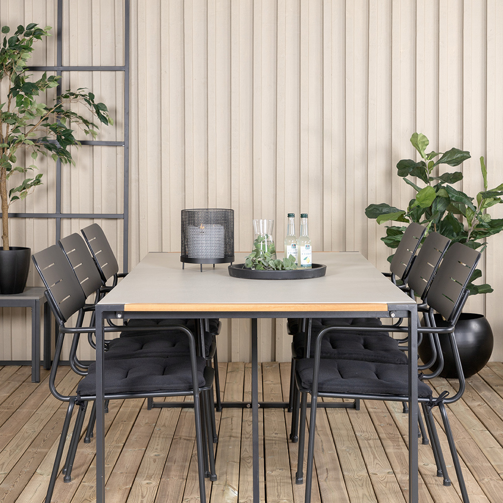 Matgrupp Utomhus Venture Home Texas med 6 Nice Trädgårdsstolar