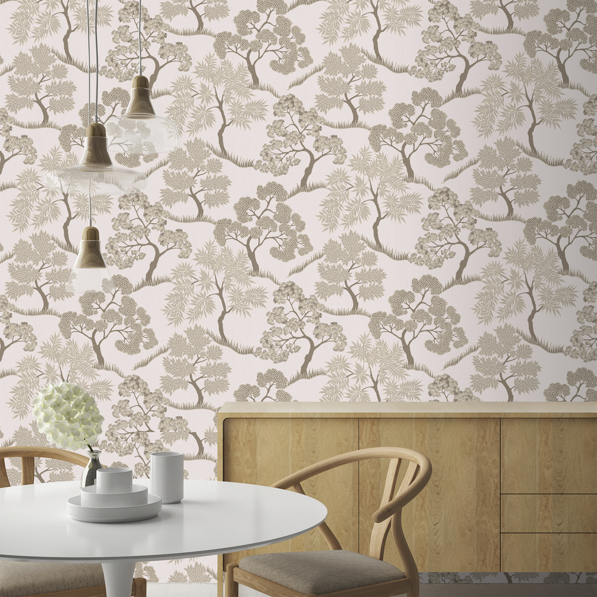 Tapet Sublime Trees Natural Guld 121160
