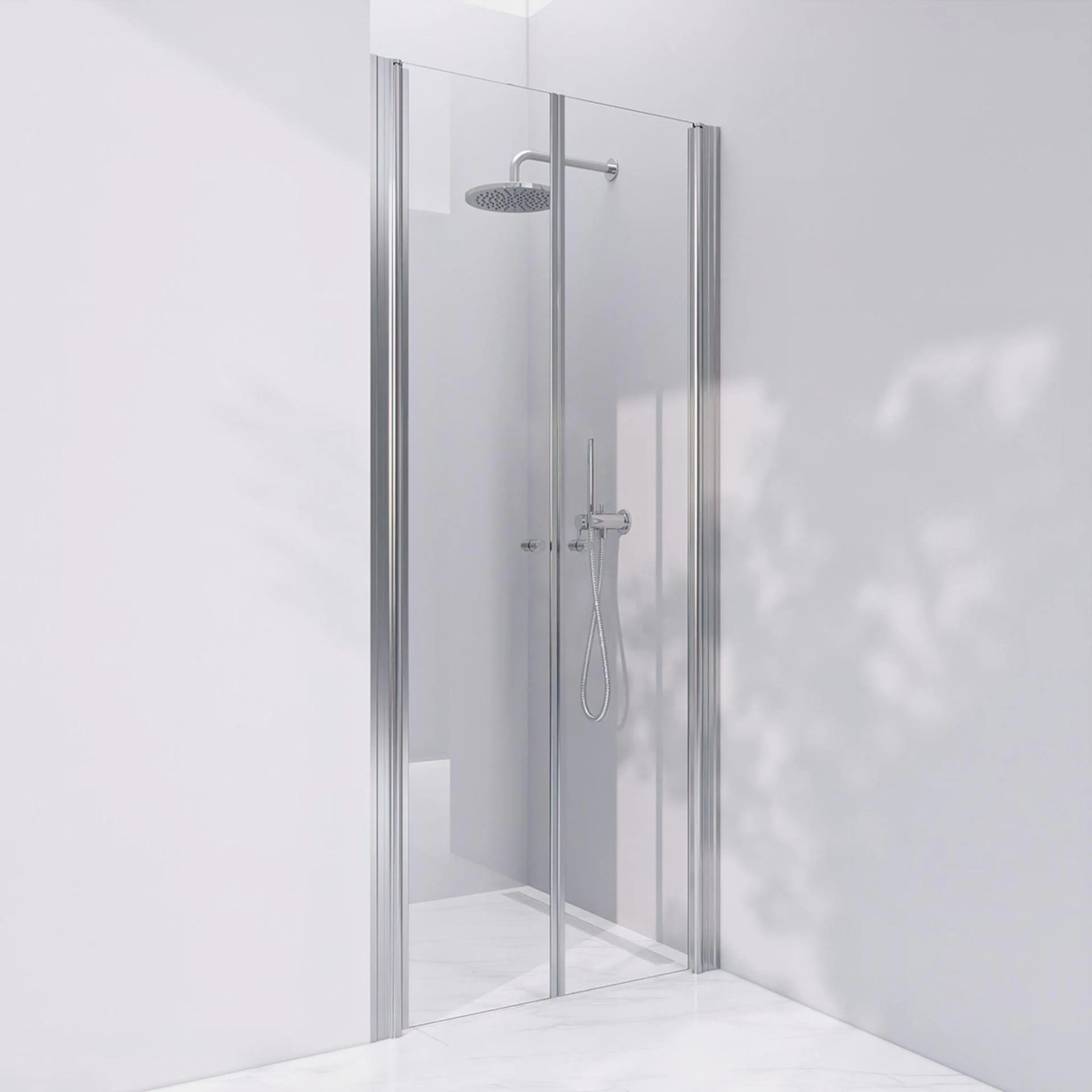 Invitrea Prime PN22/80/Blankpolerad/Räfflad knopp/Frostat gl Glastyp: Frostat Glas, Handtag: Blankpolerad Räfflad knopp, Profil: Blankpolerad, Bredd: 800 mm
