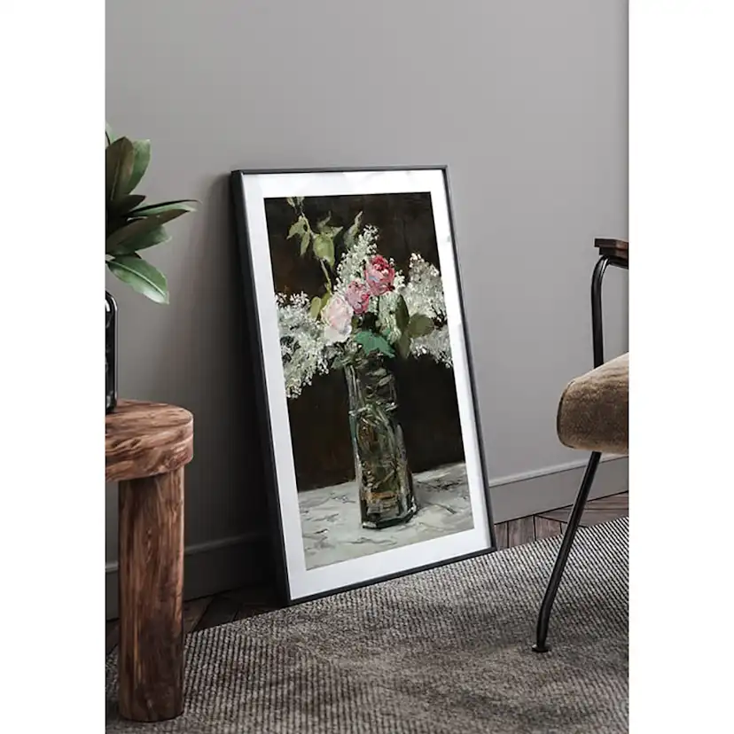 Poster Gallerix Vase Of White Lilacs And Roses By Edouard Manet