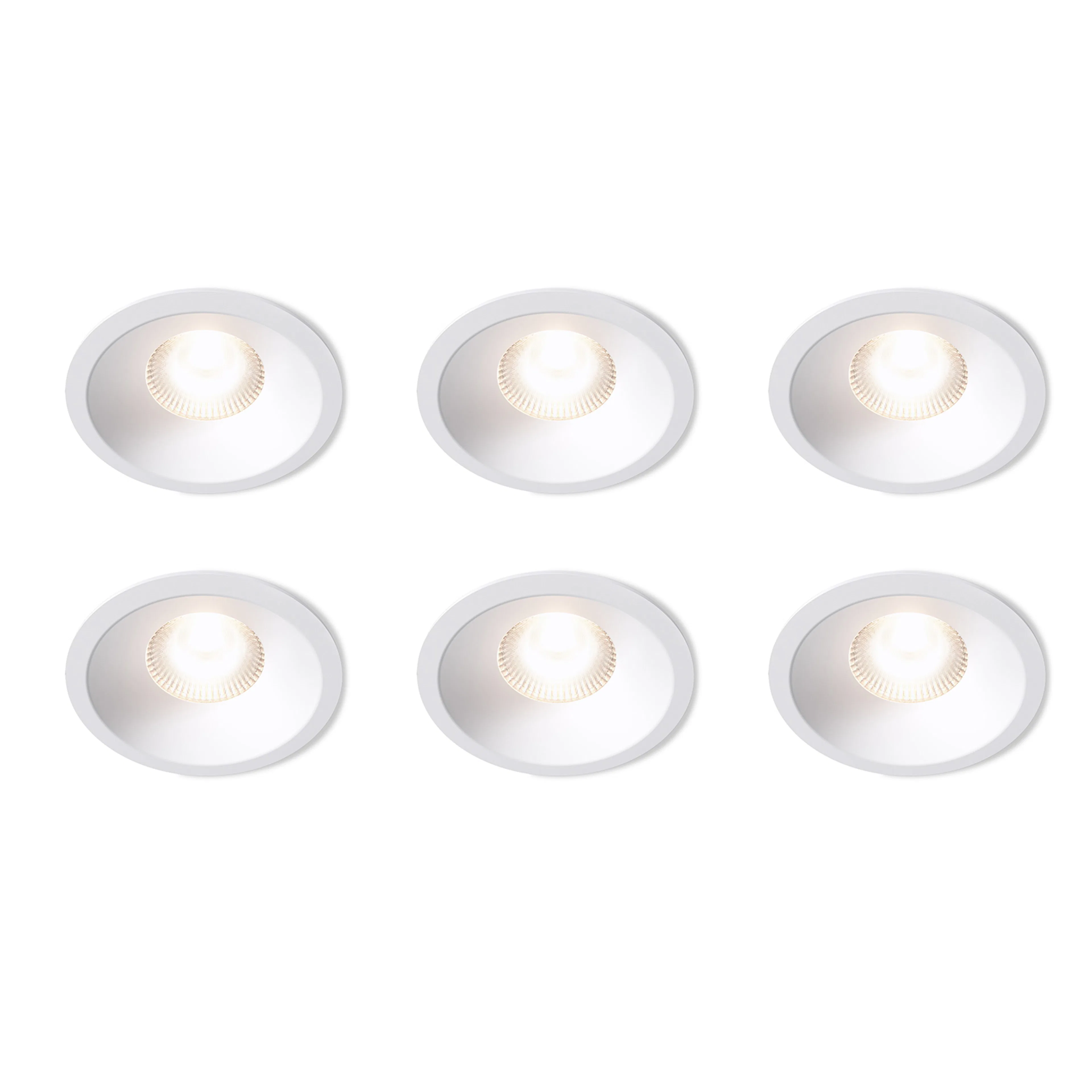 NEDLJUS LED SPOT 8W 515LM 2.2-4K VIT 6-PACK DWN-02-W Vit, 6 st