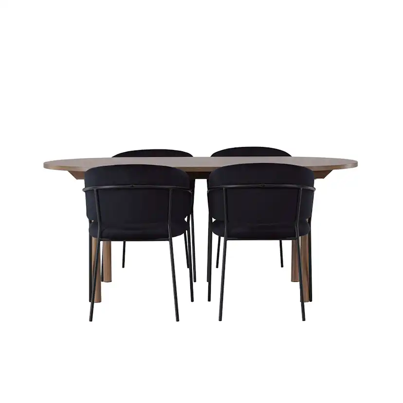 Matgrupp Venture Home Andy Ø120 cm med 4st Selma Matstolar