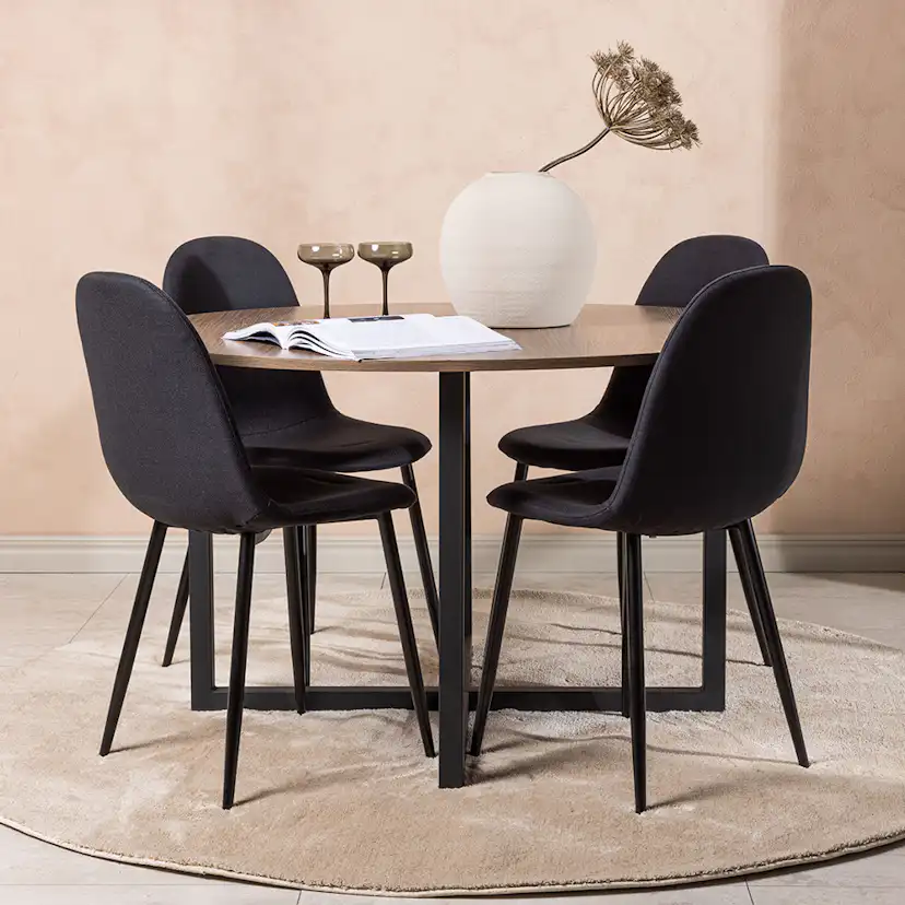 Matgrupp Venture Home Durango Ø 120 cm med 4 Polar Stolar