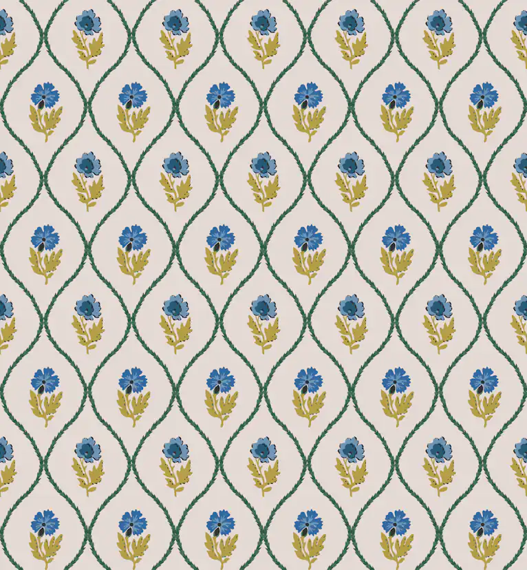 Tapet Joules Trellis Floral Guld 120876