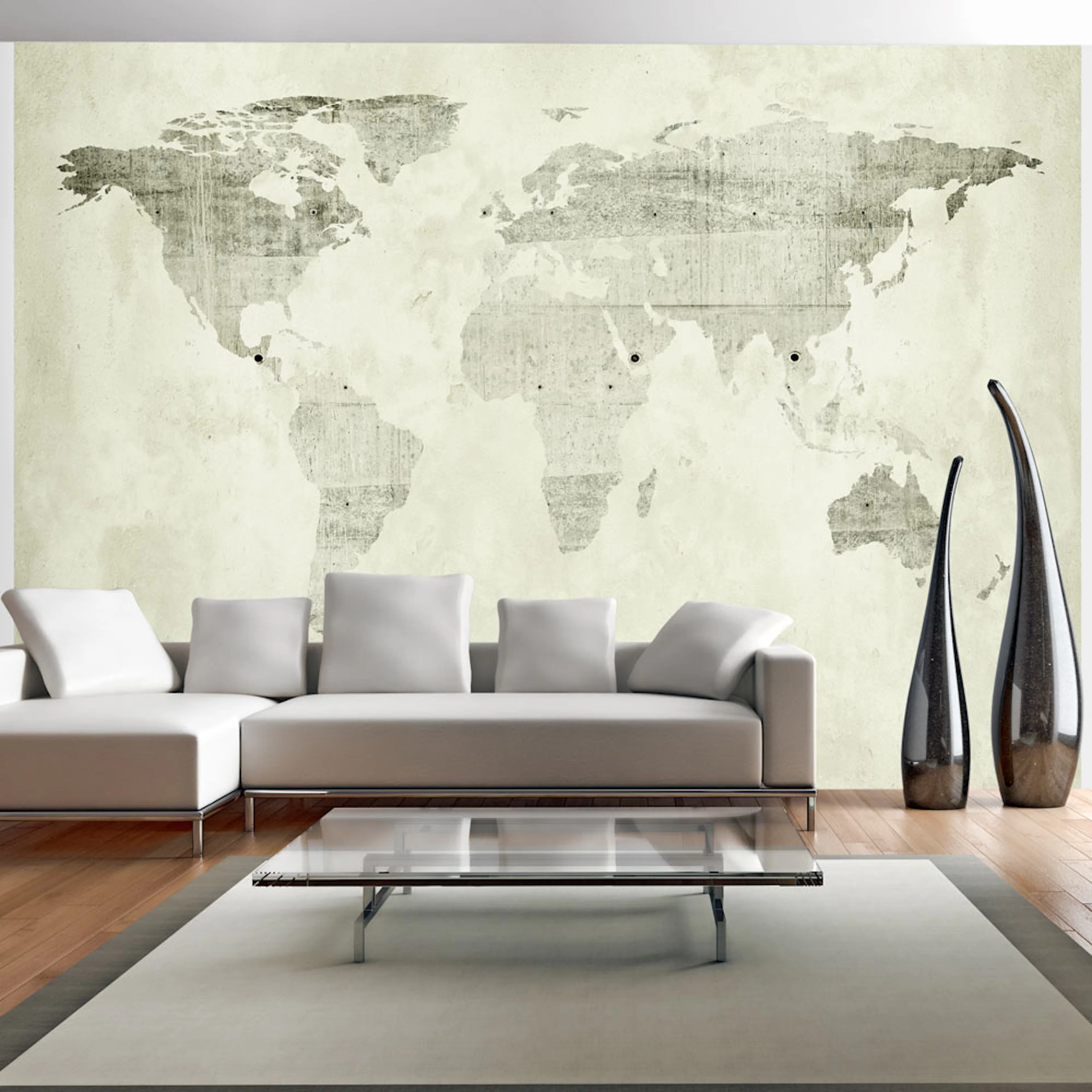 Fototapet Arkiio Självhäftande Green Continents