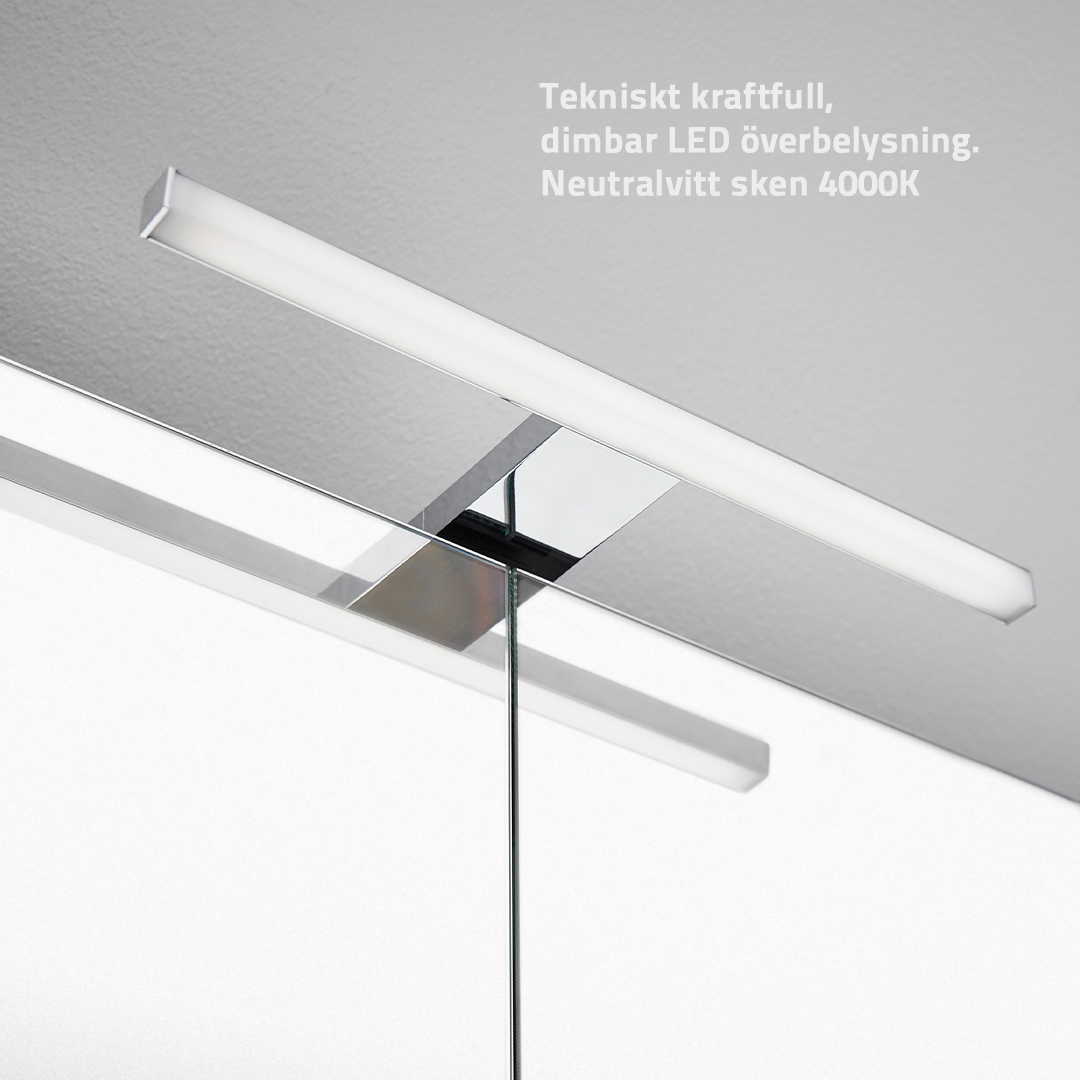 Möbelpaket Miller Badrum New York 600 med Tvättställ och Spegelskåp