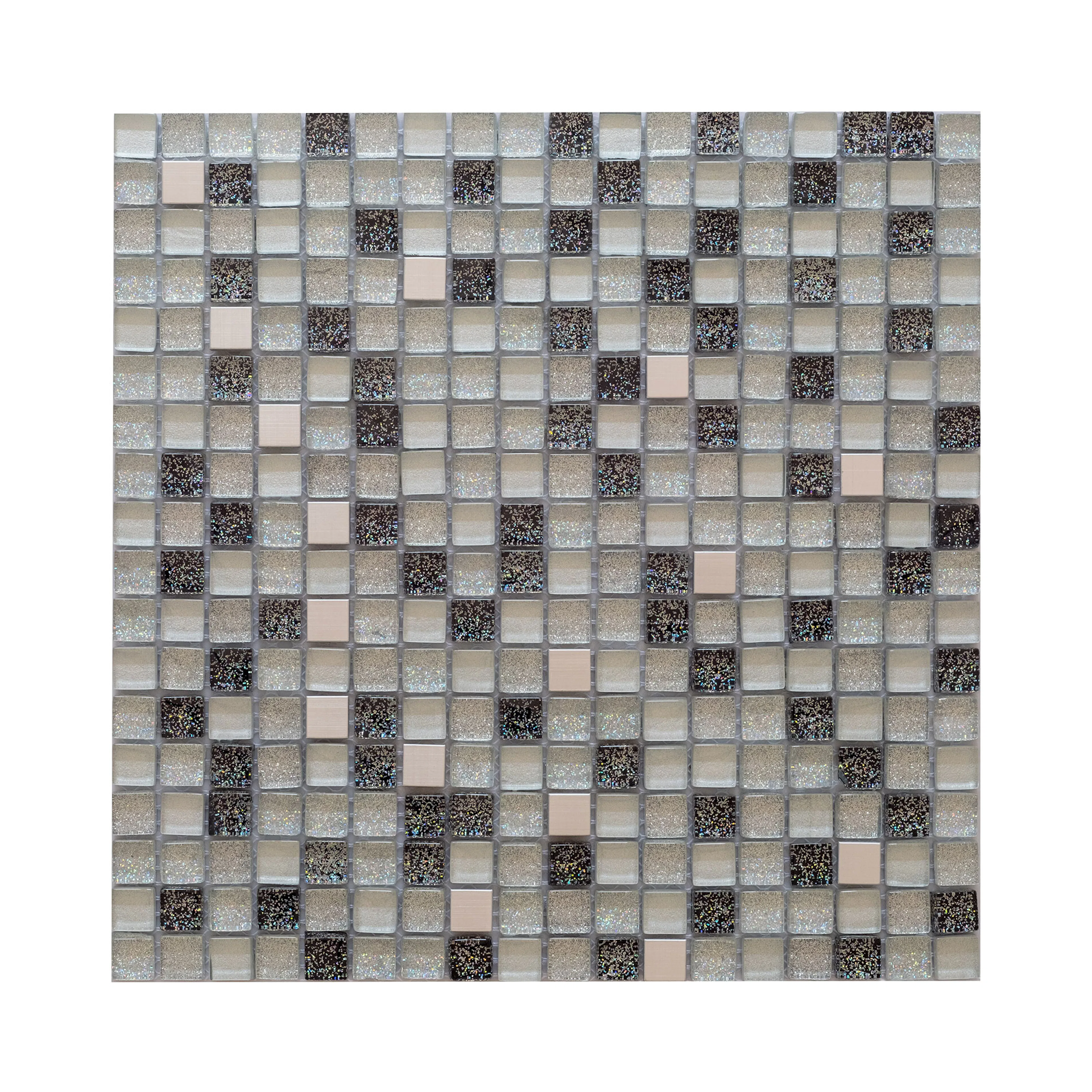 Kristallmosaik Arredo Exclusive Stone Silver Grå 1,5x1,5 cm