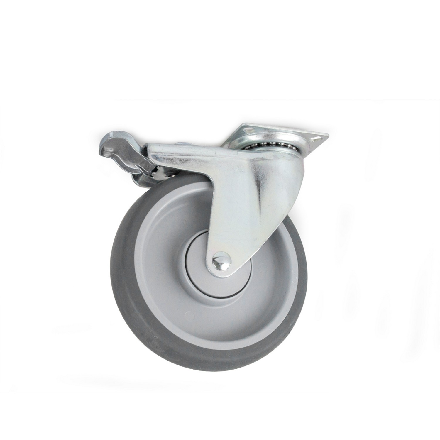 Länkhjul Habo 4312 med Broms 100 mm