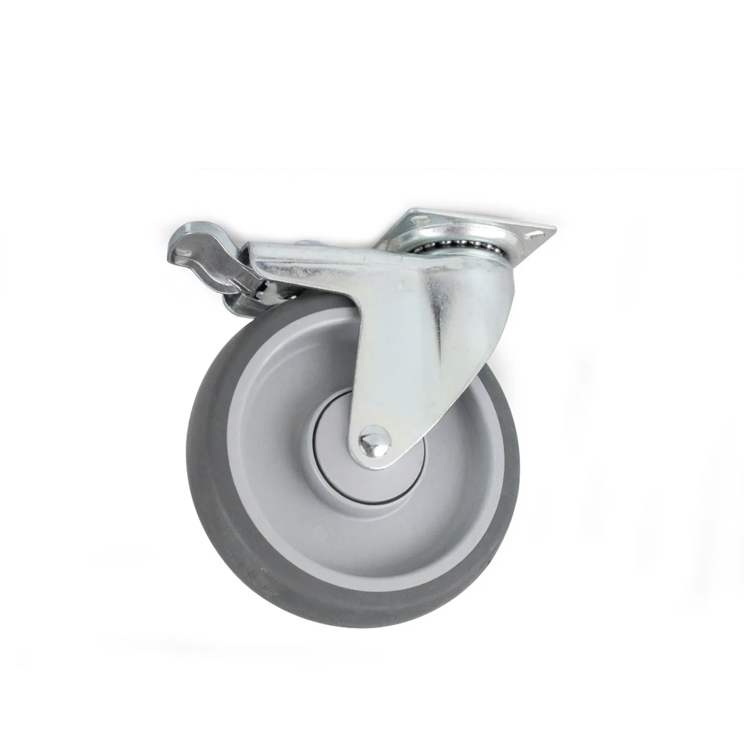 Länkhjul Habo 4312 med Broms 100 mm