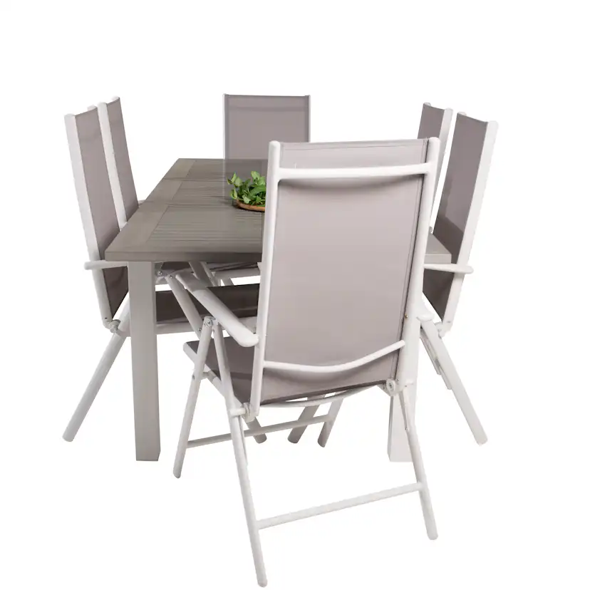 Matgrupp Venture Home Aleyna 160/240 med 6 Bront Matstolar