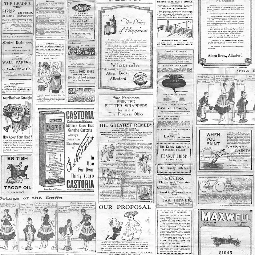 Tapet Galerie Wallcoverings Newspapers G56143
