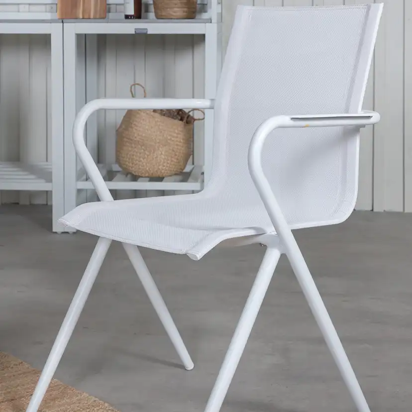 Matgrupp Venture Home Aleyna 224 Vit med 6 Aspen Matstolar