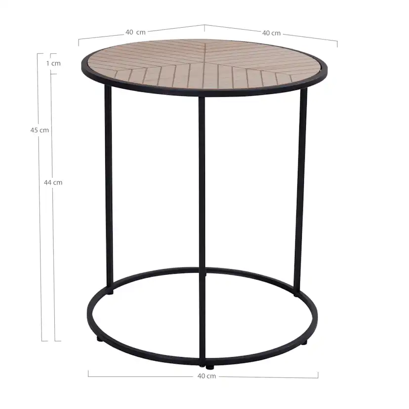 Sidobord House Nordic Bergamo Ø40 cm