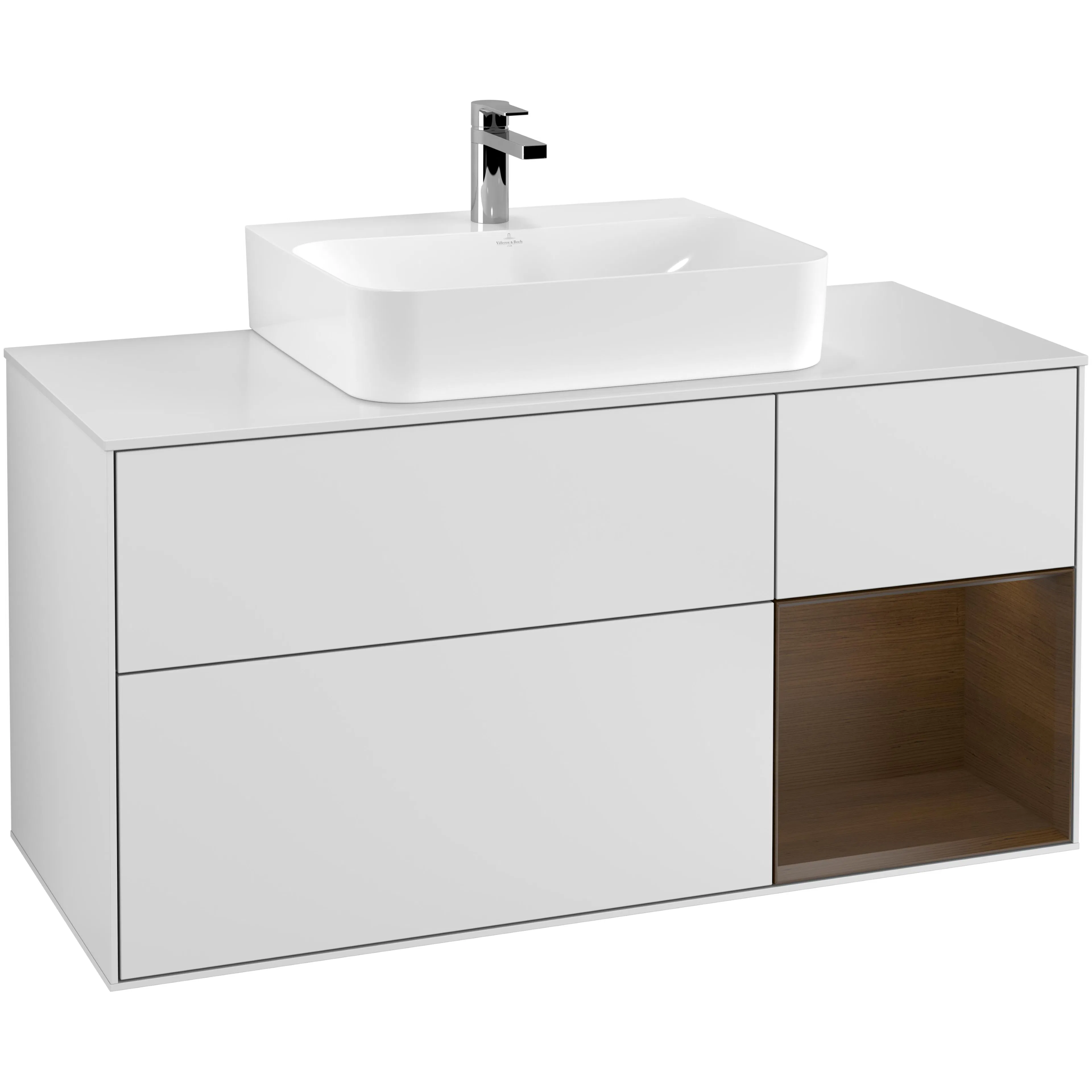 Tvättställsskåp Villeroy & Boch Finion med 3 Lådor Hylla och Bänkskiva för Centrerat Tvättställ