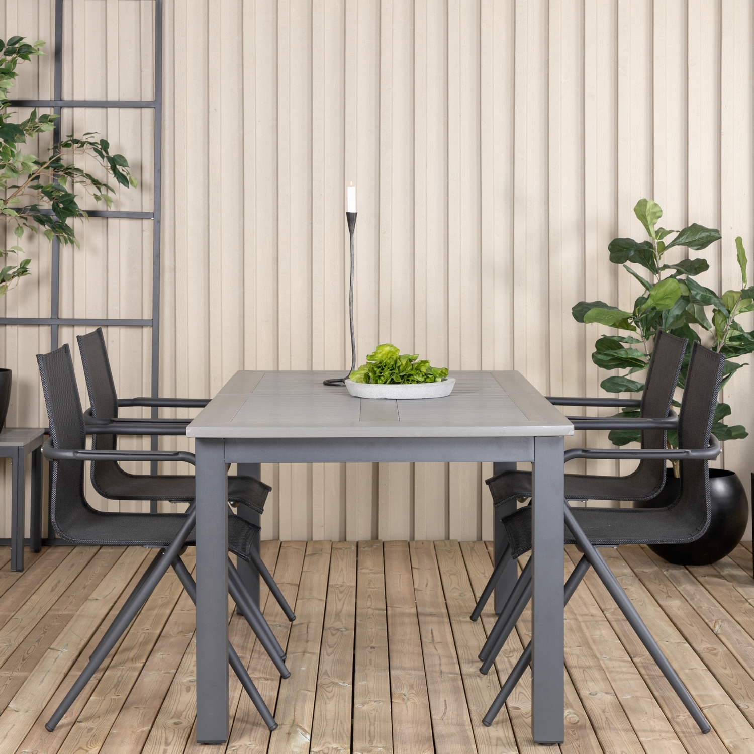 Matgrupp Venture Home Aleyna med 4 Aspen Matstolar
