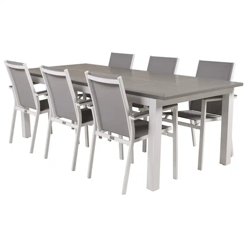 Matgrupp Venture Home Aleyna 224/324 med 6 Pincy Stolar