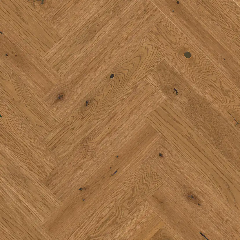 Fiskbensplank Boen Ek Honey Herringbone Live Natural HV-Olja