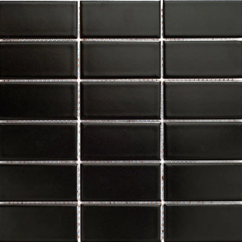 Klinkermosaik Arredo Titan Svart Matt 5x10 cm