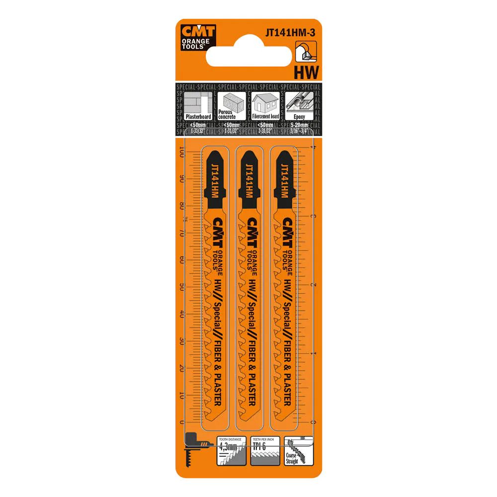 Sticksågblad CMT Orange Tools Gips/Cement 75mm HM 3 st