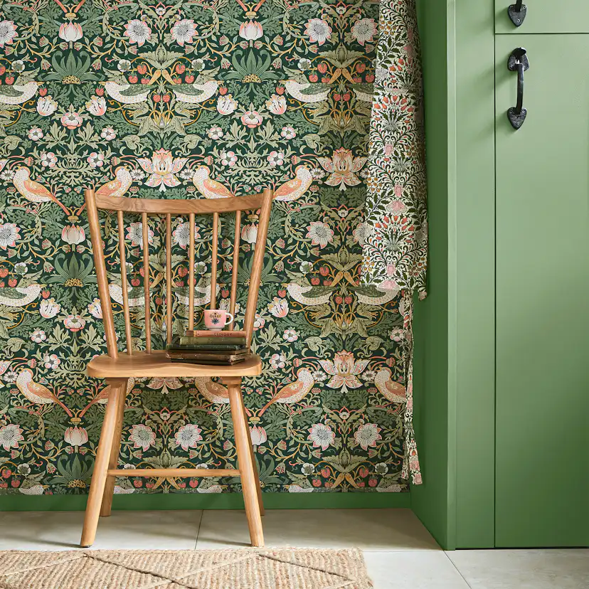 Tapet William Morris At Home Strawberry Thief 124234
