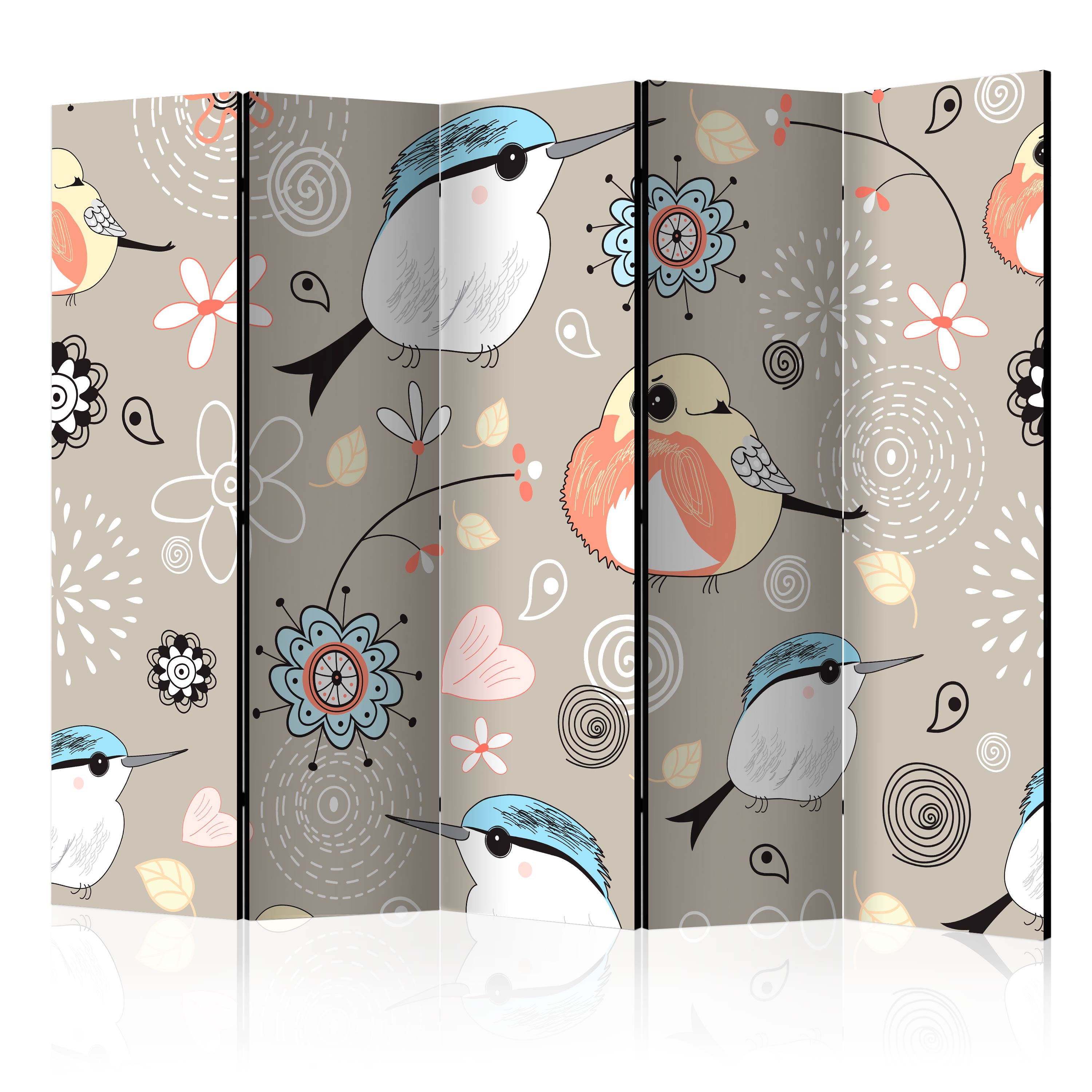 Rumsavdelare Arkiio Natural Pattern with Birds II 225x172 cm