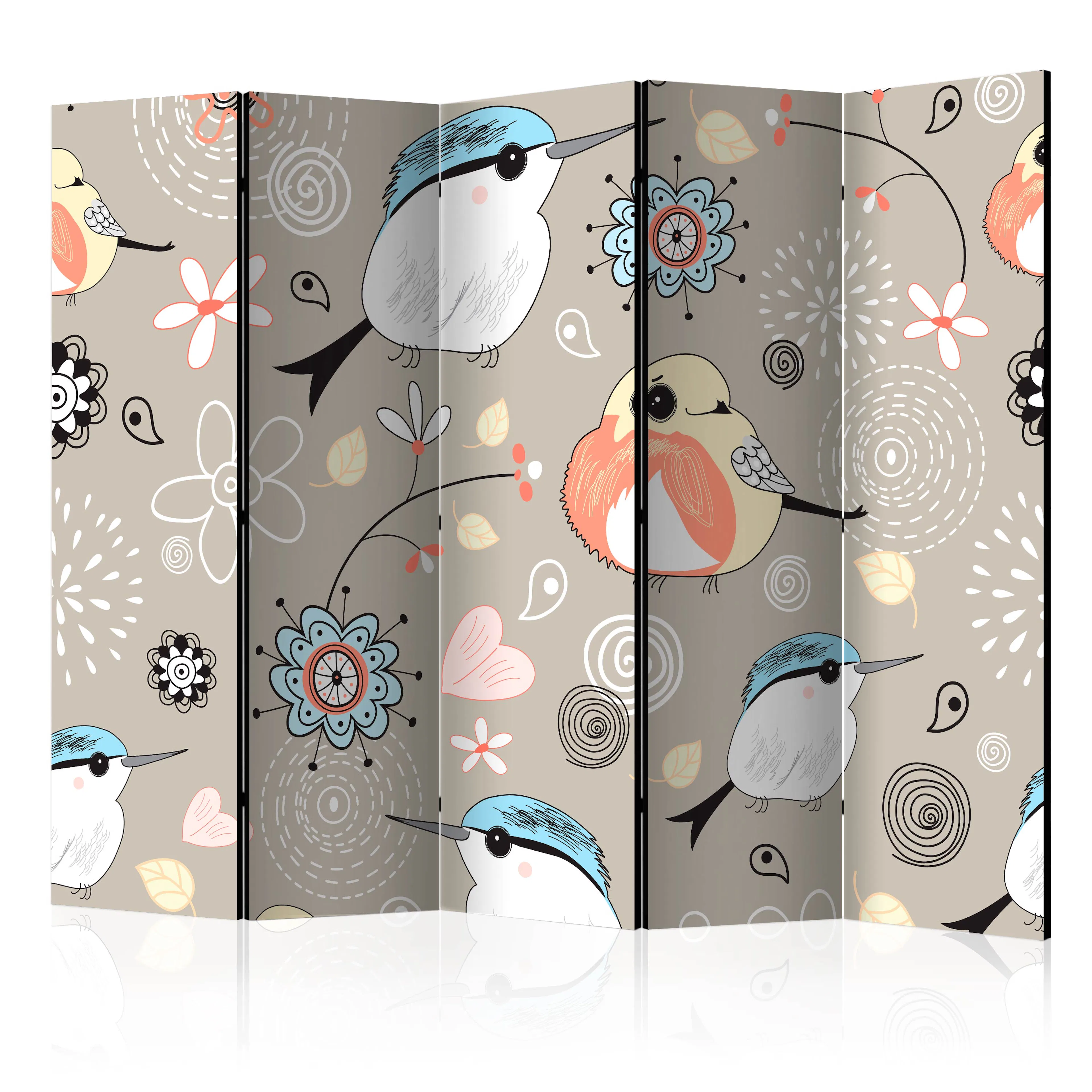 Rumsavdelare Arkiio Natural Pattern with Birds II 225x172 cm