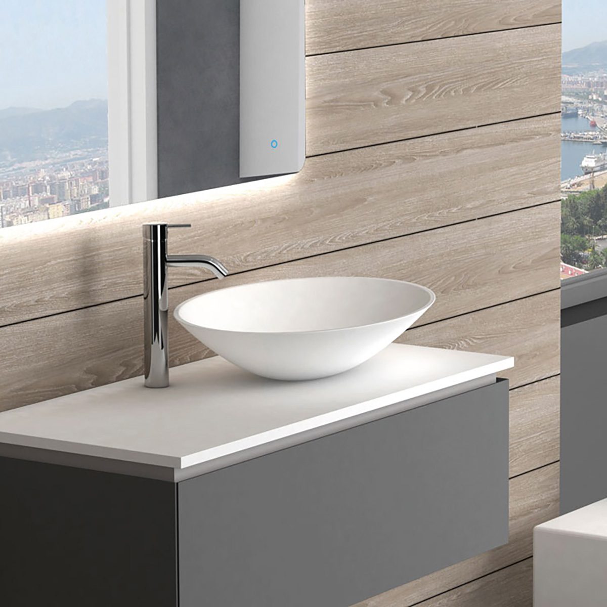 Tvättställ Tenfors Solid Surface Oval