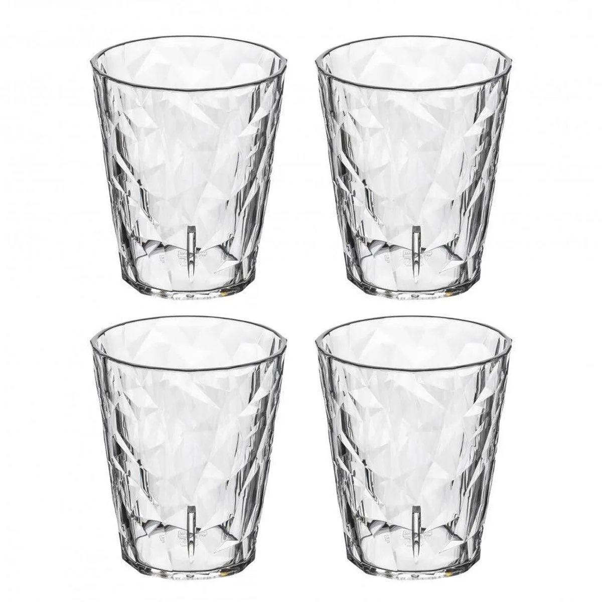 Club No. 1 Dricksglas Plast 250 ml Crystal Clear 4-pack