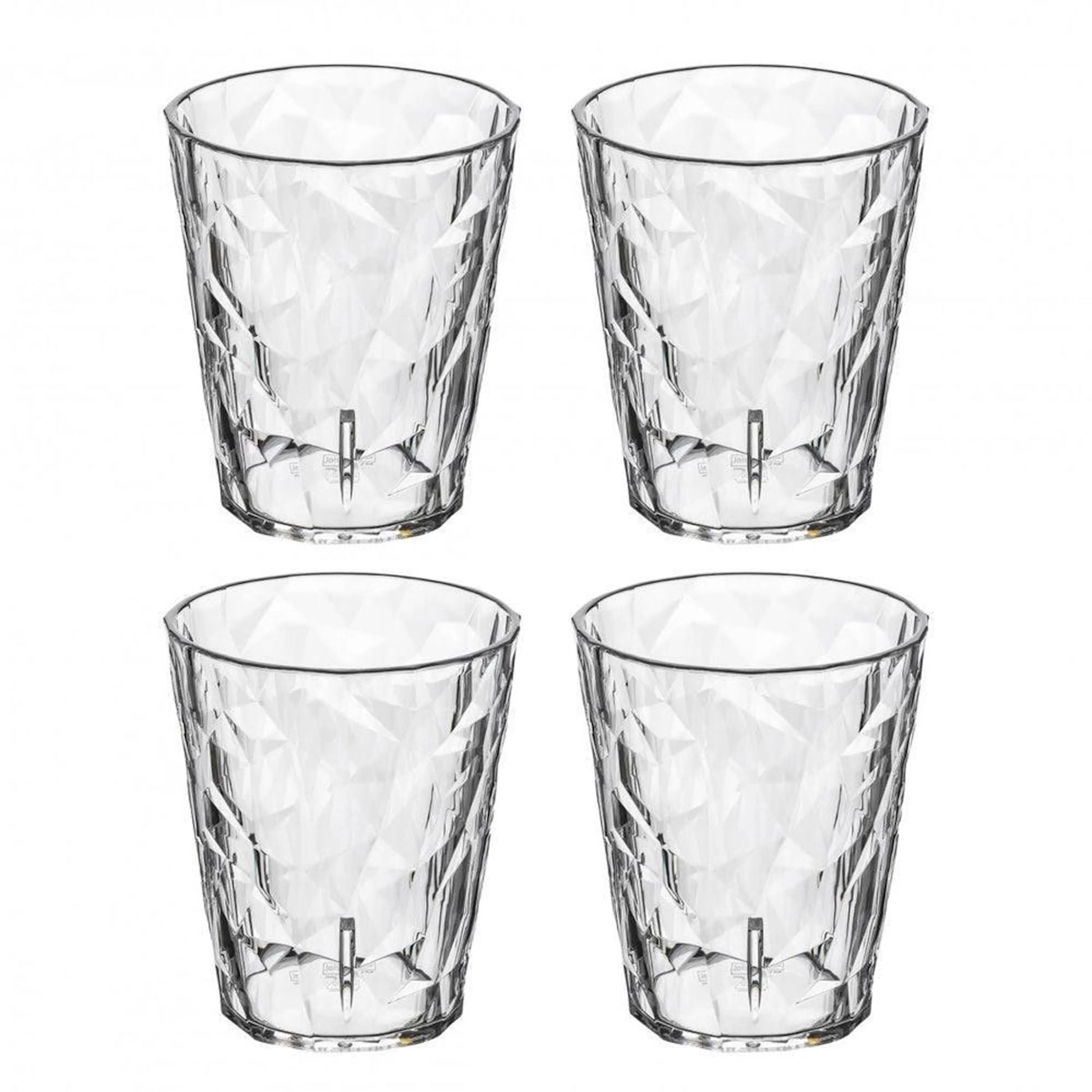 Club No. 1 Dricksglas Plast 250 ml Crystal Clear 4-pack