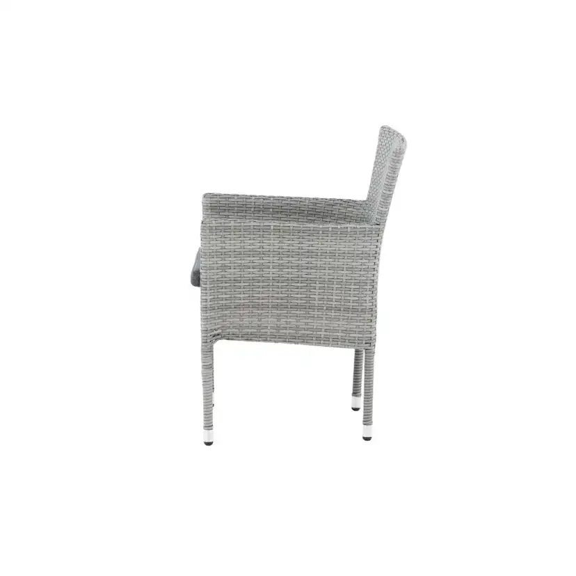 Malina Diningchair 2-pack Alumnium - Grey / Wicker Grå