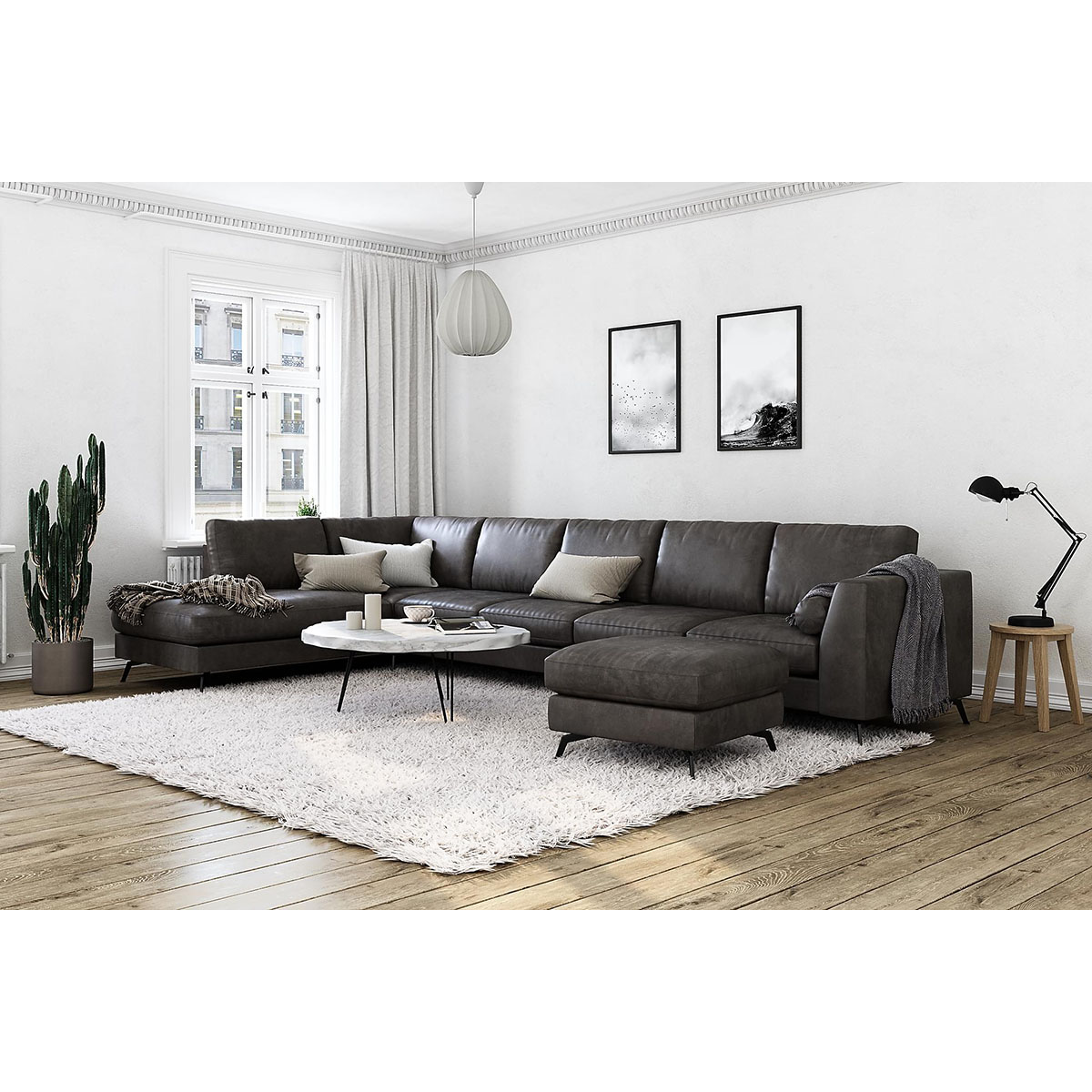U-soffa Scandinavian Choice Ocean Lyx Läder