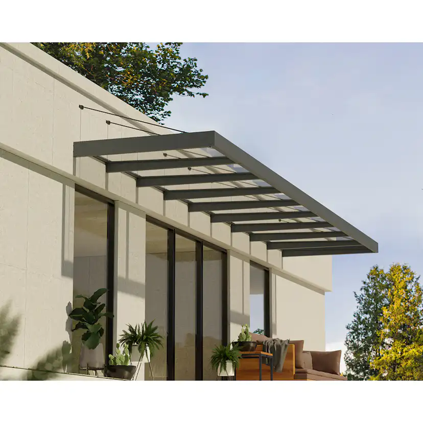 Entrétak Canopia by Palram Sophia XL Grå Klar 1,4 X 9 m