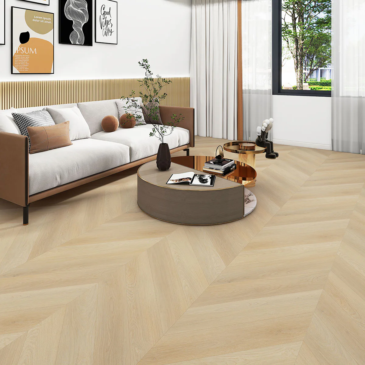Vinylgolv Weninger Aquatus, Estrella Chevron Ek Fiskben