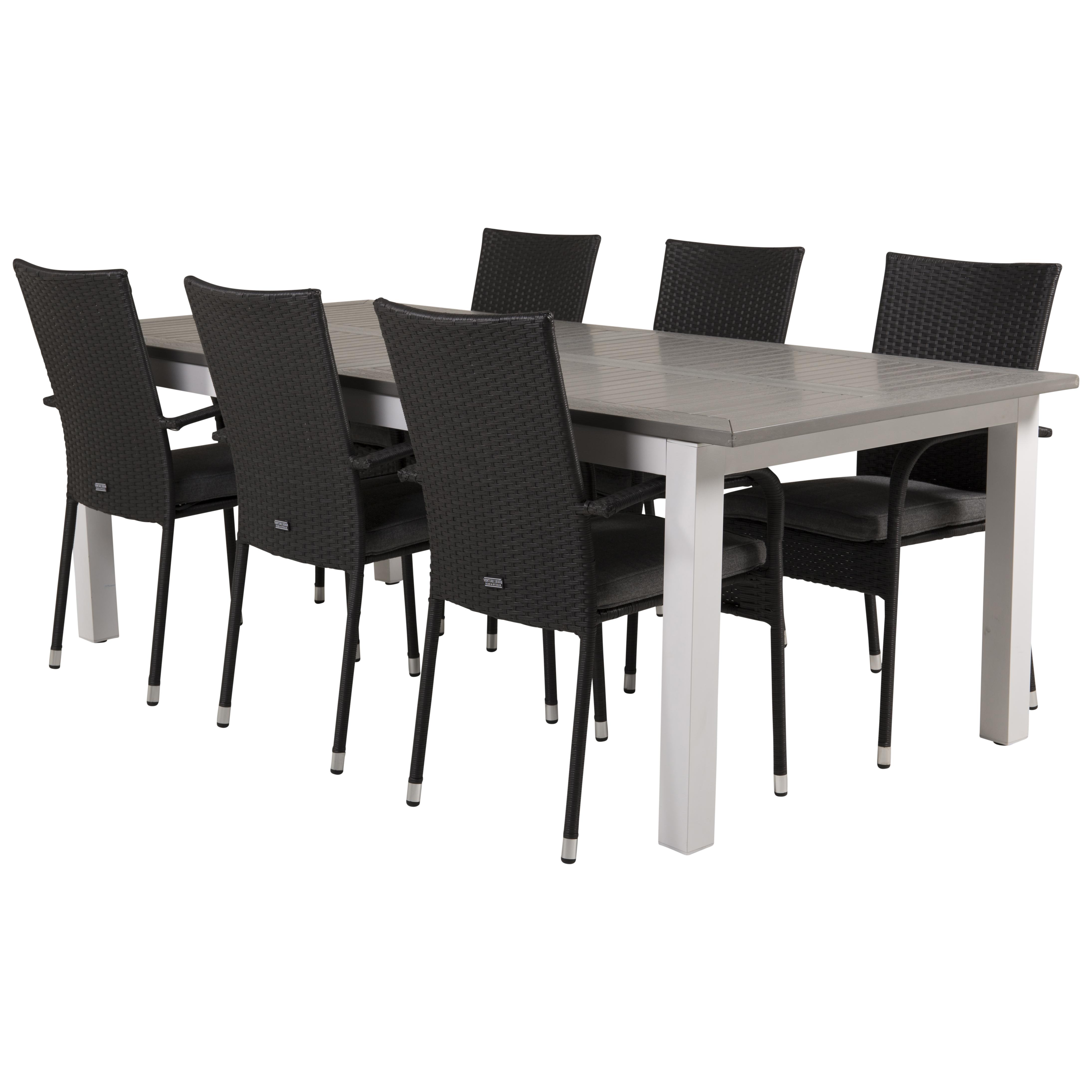 Matgrupp Venture Home Aleyna 224/324 med 6 Asta Stolar