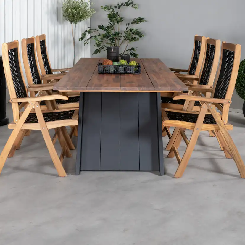 Matgrupp Utomhus Venture Home Doni med 6 Peder PositionsTrädgårdsstolar