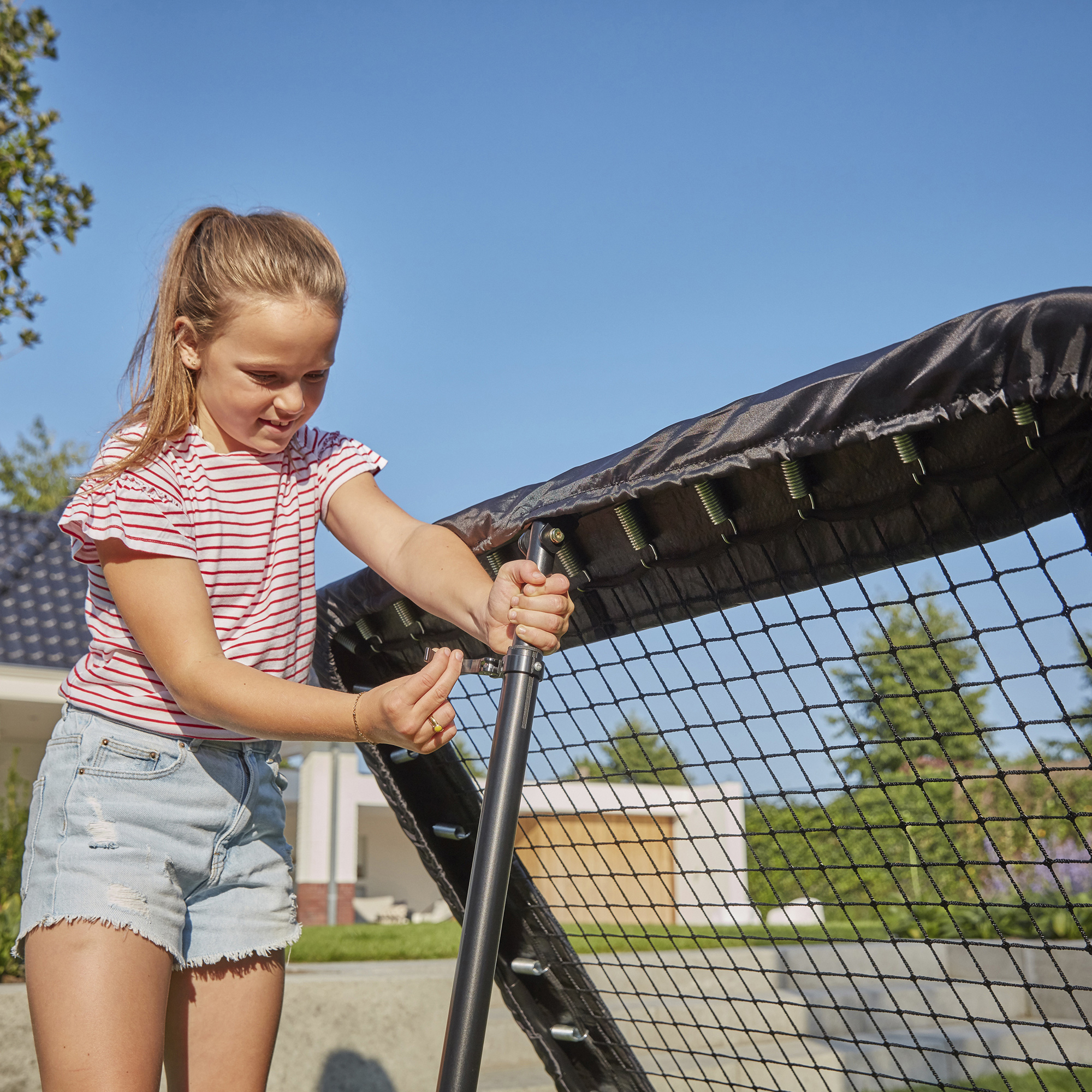 Fotbollsmål Salta Rebounder i Svart med Justerbar Vinkel 164x164 cm