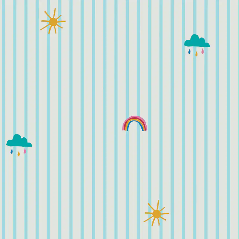 Tapet Joules Whatever The Weather Icons Haze Blue